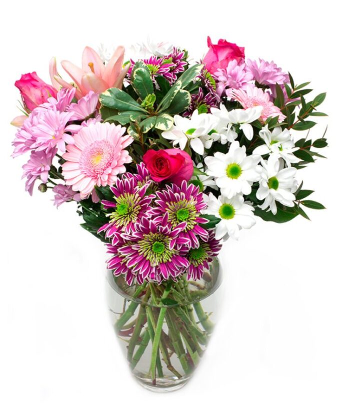 Pink and White Flower Bouquet