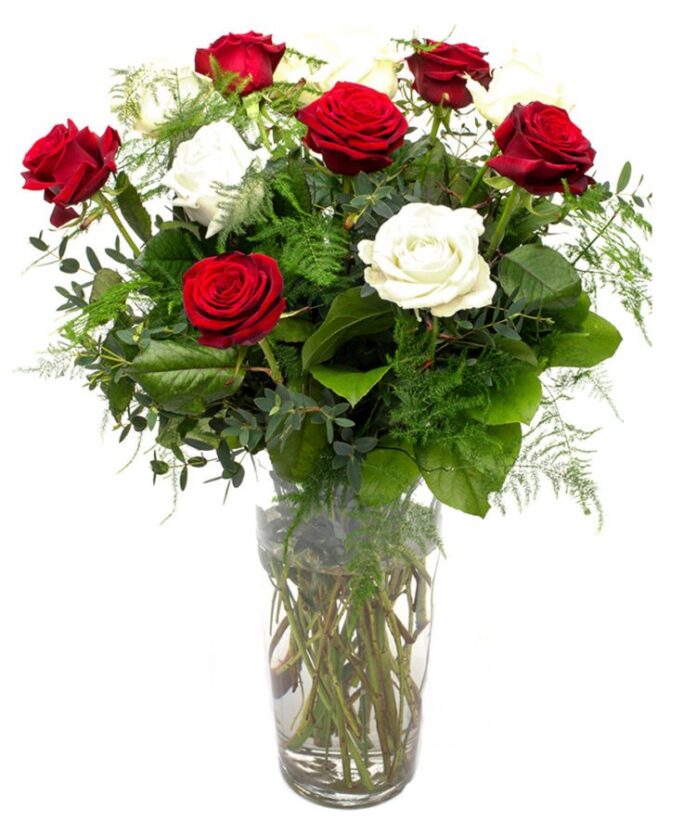 Weekly Flower Delivery – red and white