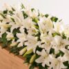 lily casket spray standard white