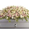 Pink and Cream Roses Casket Spray